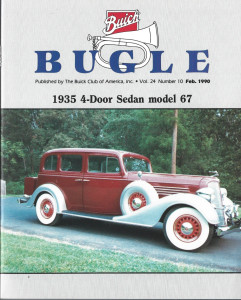 THE BUICK BUGLE 1990 FEB - '35 4 DOOR SEDAN MODEL 67, '66 MODEL 44417 SKYLARK